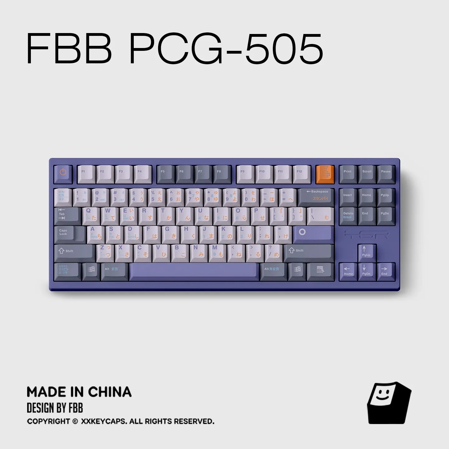 

Original FBB PGC 505 Theme Keycaps PBT Dye Cherry Profile Retro Light Purple Custom Keycaps for Mechanical Keyboard PC Gifts