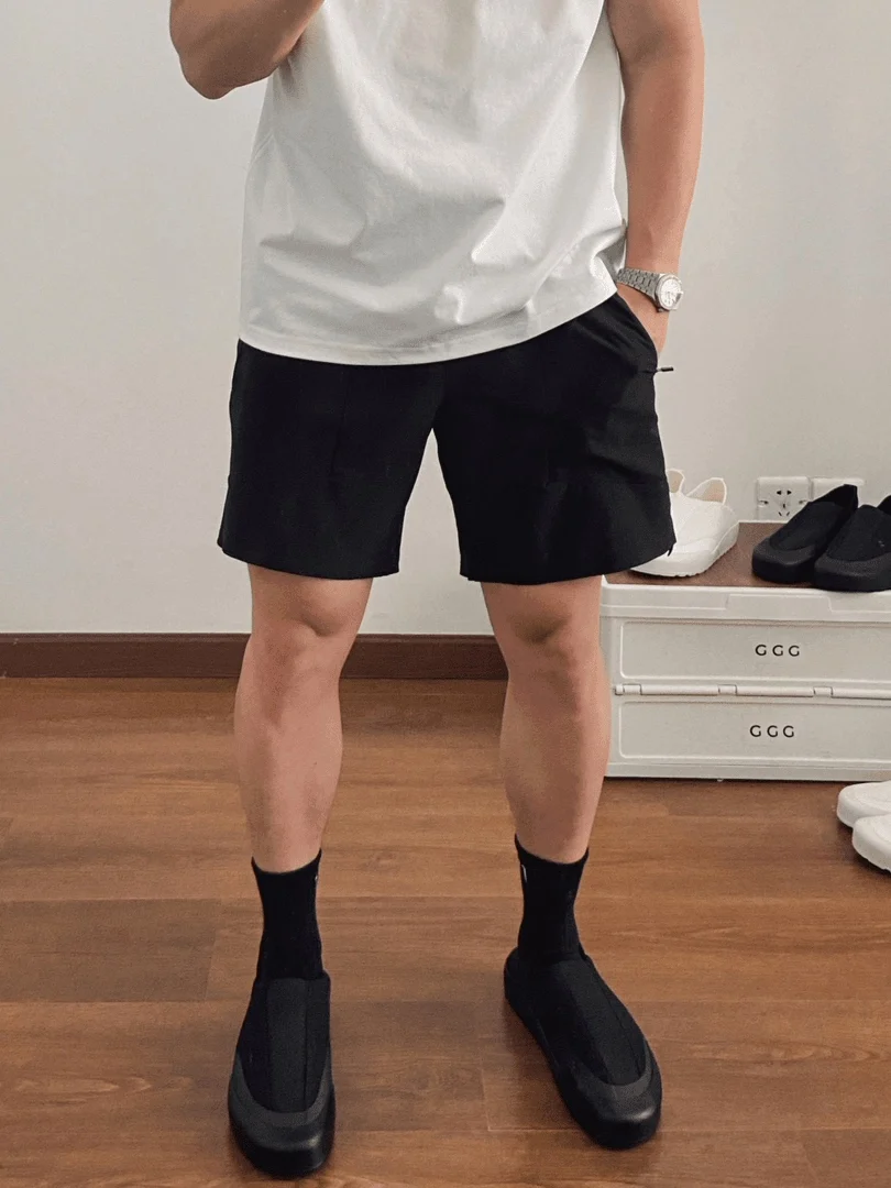 

American Style Quick Dry Breathable Loose Shorts Men Summer Thin Casual Sports Workwear Five-Quarter Pants Straight Leg Jeans