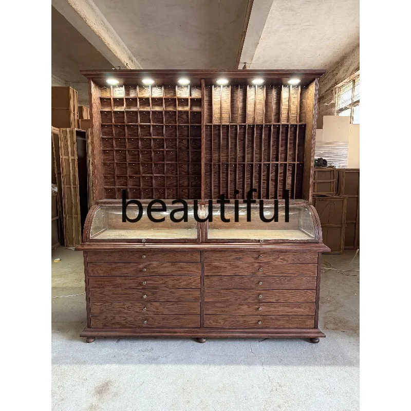 

Medieval Jewelry Cabinet Earrings Necklace Bracelet Display Jewelry Cabinet Multifunctional Product Display Cabinet