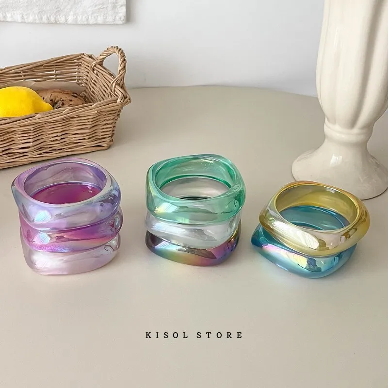 

Dreamy Resin Acrylic Bracelet Women's Photography Fashion Sensation Geometric Hand Ring out Celebrity Same Model