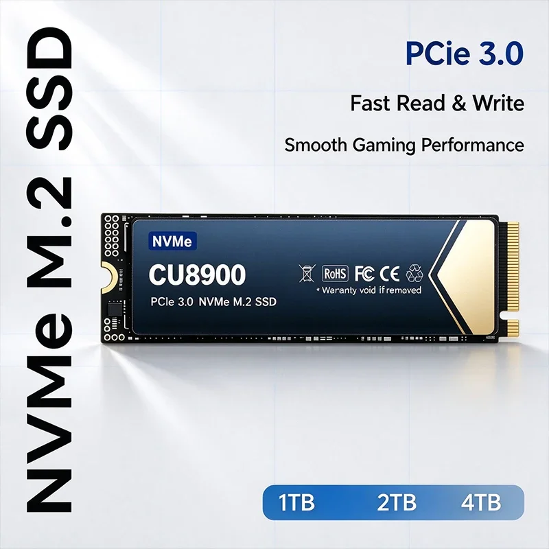 CU8900 M.2 2280 NVMe PCIe 3.0x4 SSD TLC 3D Internal Solid State Drive 500GB‑4TB For Gaming Desktop Laptop PC Storage