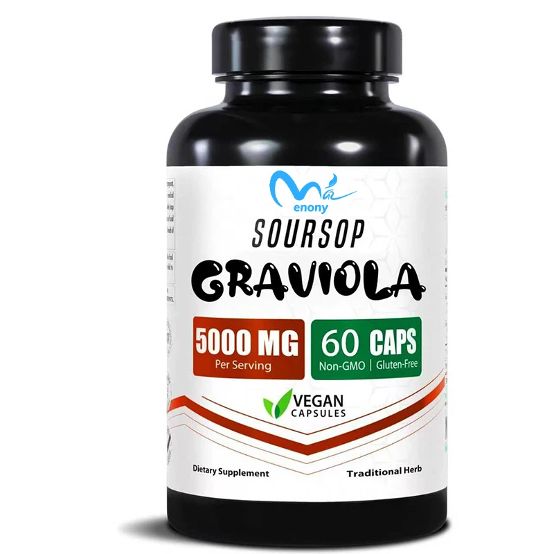 Extracto de frutas 5000mg, 60 cápsulas, agente para el sistema inmunológico, súper antioxidante, extracto de guanábana