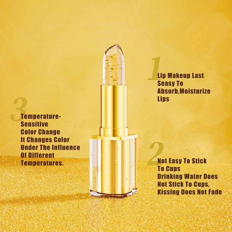 Rossetto a petalo di cristallo che cambia colore per le donne Idrata il balsamo per le labbra a tazza non appiccicoso e a lunga durata Rossetto idratante