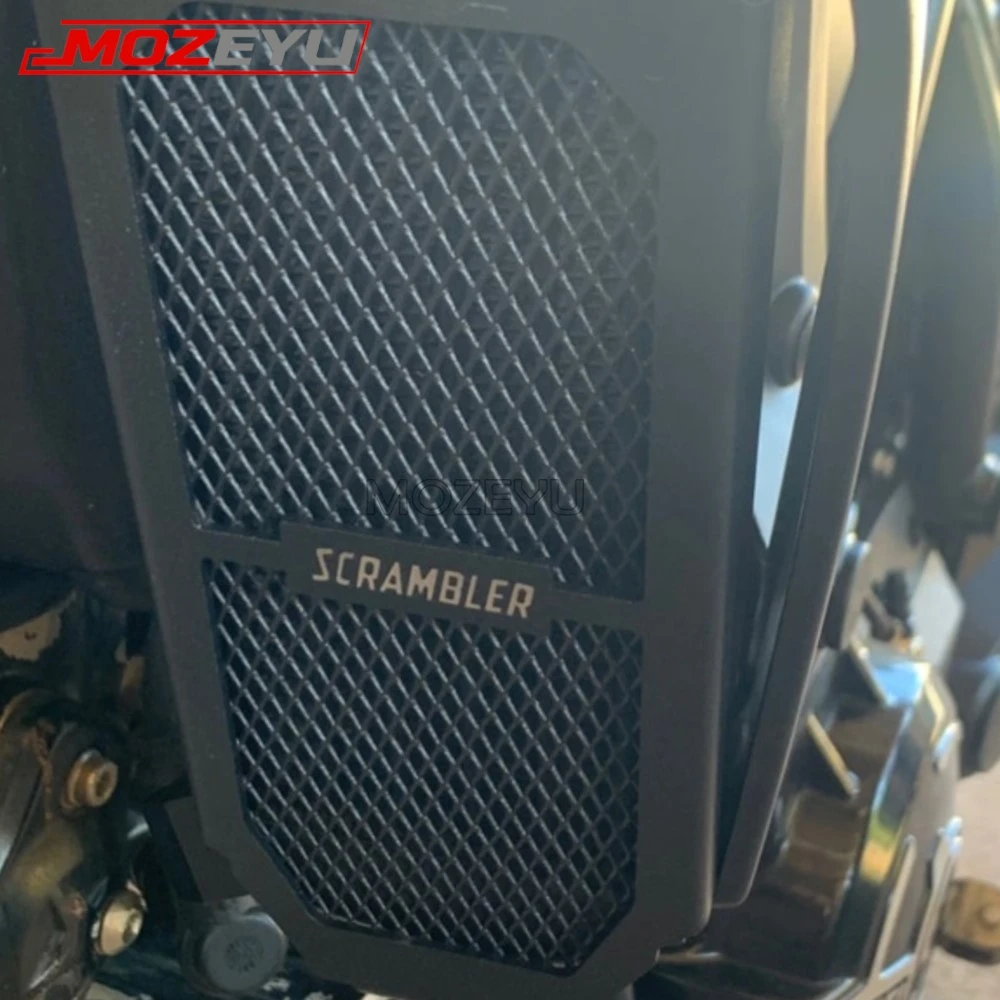 MOZEYU 2026 Radiator Oil Cooler Grille Rectifier Voltage Guard Cover For DUCATI Scrambler 400 800 Monster 797 / 797+ (Plus)