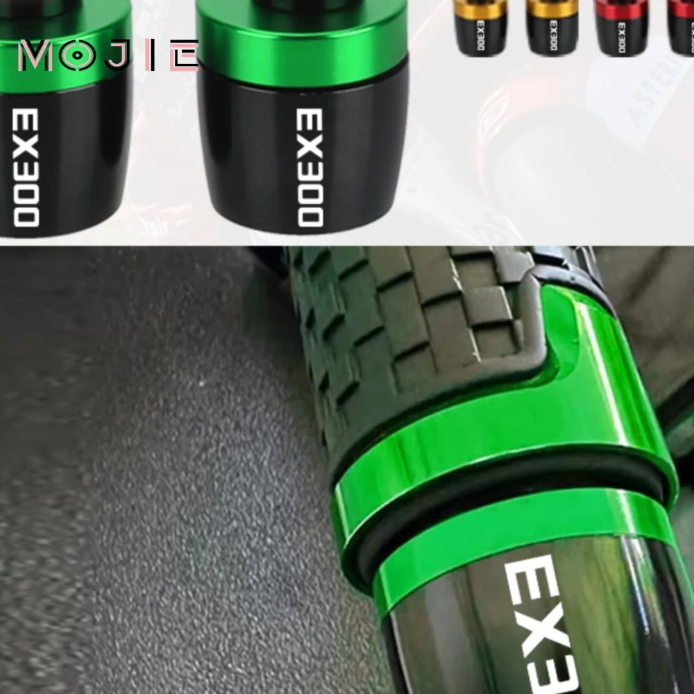 

For KAWASAKI EX300 2013-2018 2017 2016 2015 2014 Moto Handle Bar End Handlebar Grips ends Cap Plug Slider Counterweight cover