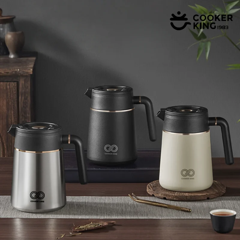 

COOKER KING 1л Изоляционный чайник Керамический внутренний вкладыш Термос Чайник Чайник с ситечком Чайник большой емкости с ручкой