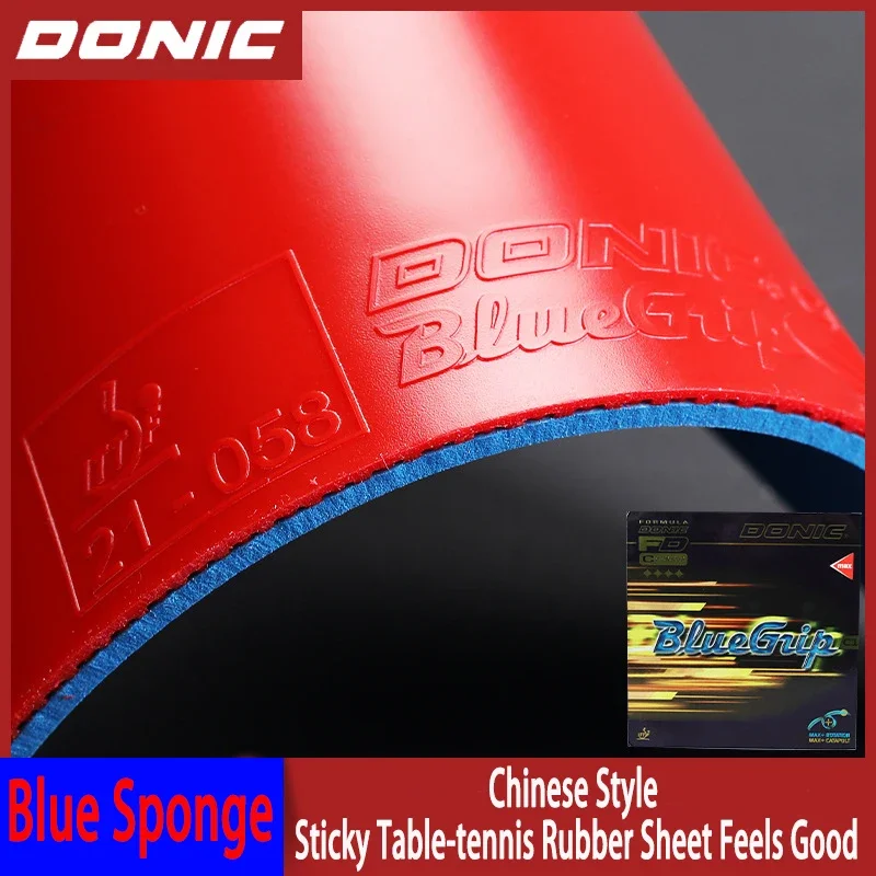 

Donic Bluegrip C1/C2/S2 Table-tennis Rubber Sheet Pimples in Sticky ITTF Approve Forehand Attack Rug with Sponge Made in Germany