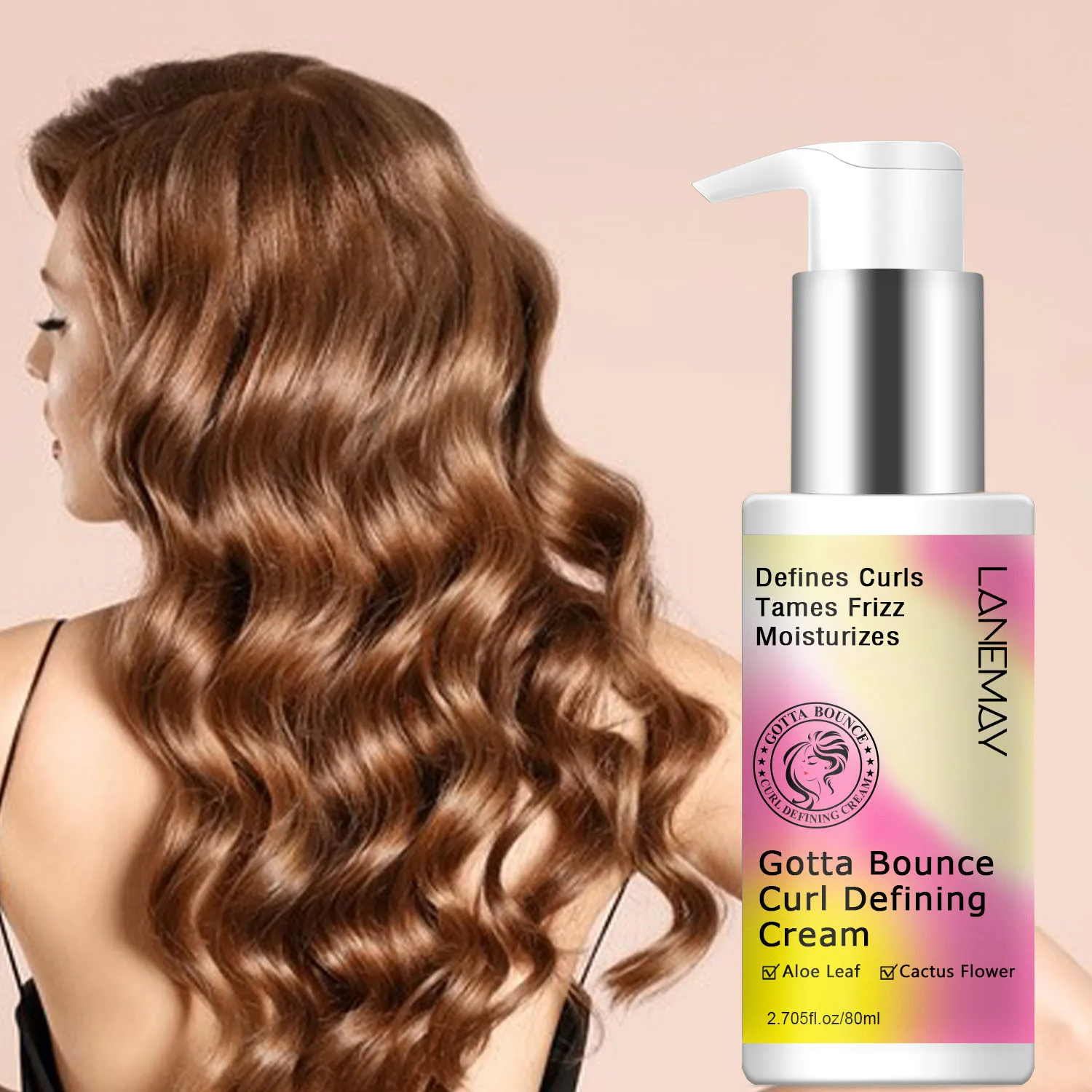 

Крем для укладки кудрявых волос: борется с пушистостью, обеспечивает уход, обеспечивает мягкую фиксацию и сохраняет форму локонов до 48 часов, 80 мл