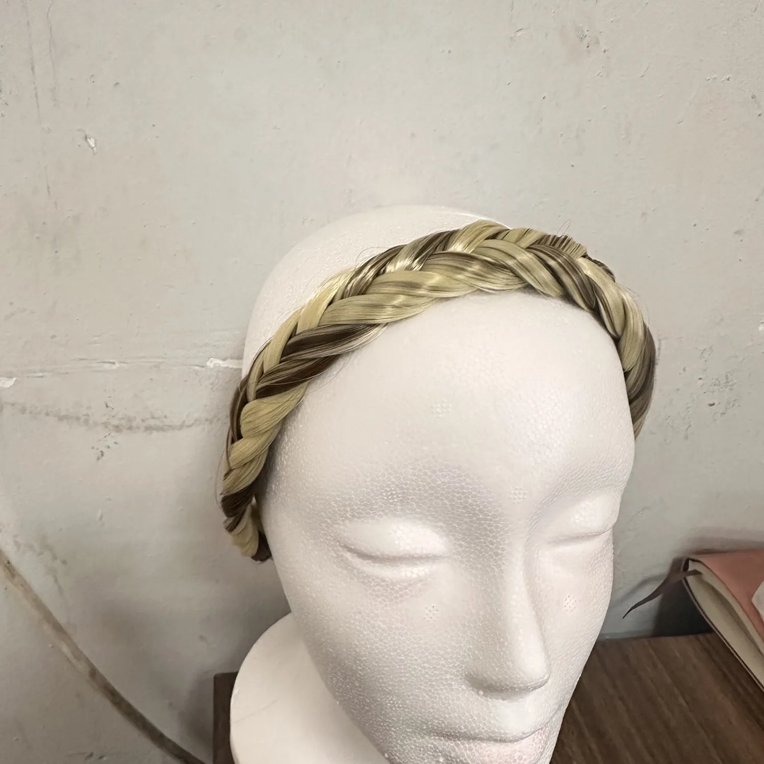 Hand woven four strand braid European and American retro braid Bohemian style headband Fried Dough Twists headband