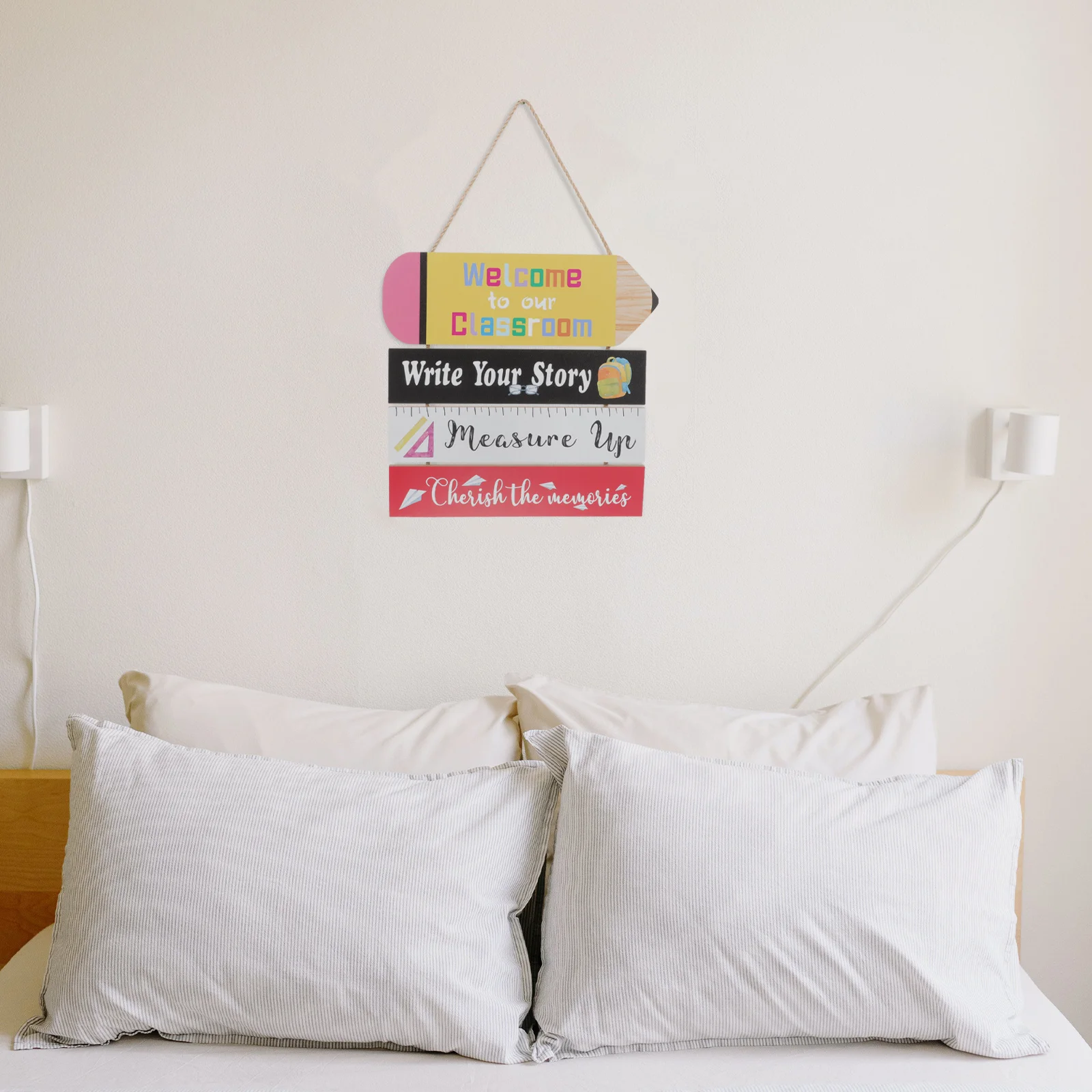 

Back To School School Season nament Wall Art Decor Door Hanging Sign Home Supplies Door Sign