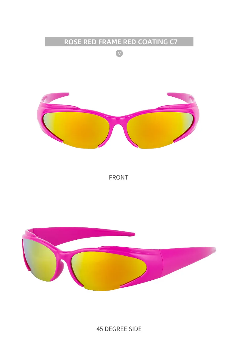 Neue y2k Sport Punk Sonnenbrille Frauen Männer Luxusmarke Mode Retro 2000's Brillen Vintage Steampunk Sonnenbrille Sonnenbrille uv400 – Detail 23