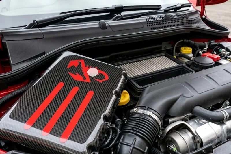 Real Dry Carbon Fiber Air Filter Box Cover&Lower Housing Airbox Kit For Abarth 500 595 695 1.4 T-Jet Engine Bay Trim Accessories view 2