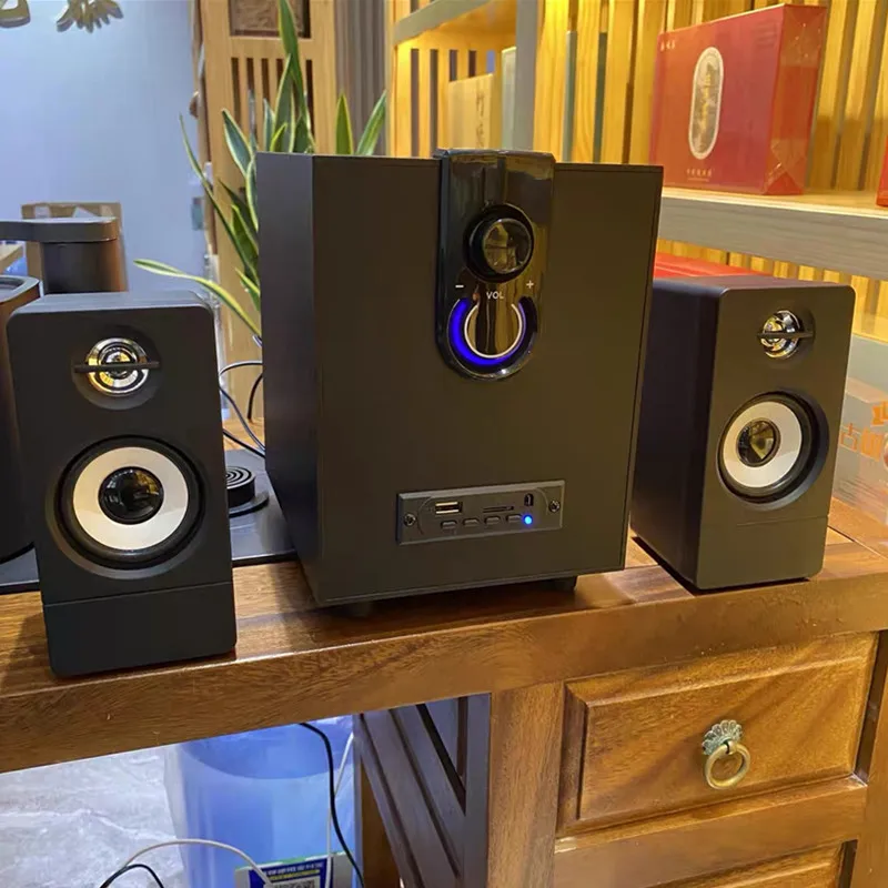 Home Theater Computer Multimedia Bluetooth Speaker Desktop Subwoofer For Notebook USB 3.5 mm Connection 3D Stereo Music Center