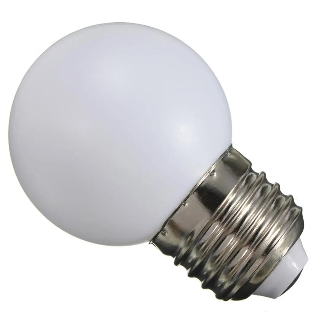 220V E27 1W Energy Saving LED Ball Light Bulb Globe Lamp Warm White