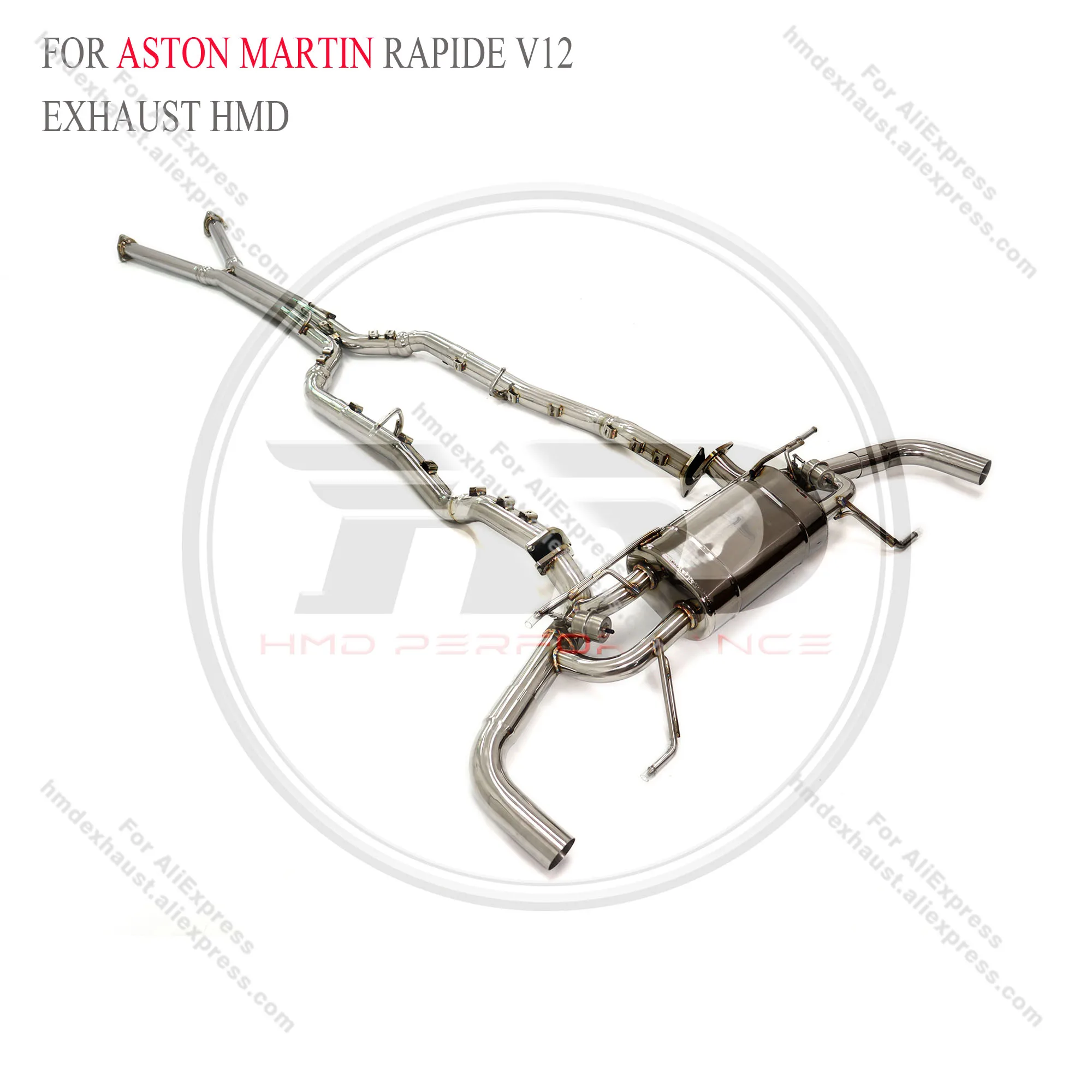 HMD Exhaust System catback Resonant tube for Aston Martin Rapide V12 6.0L with valve