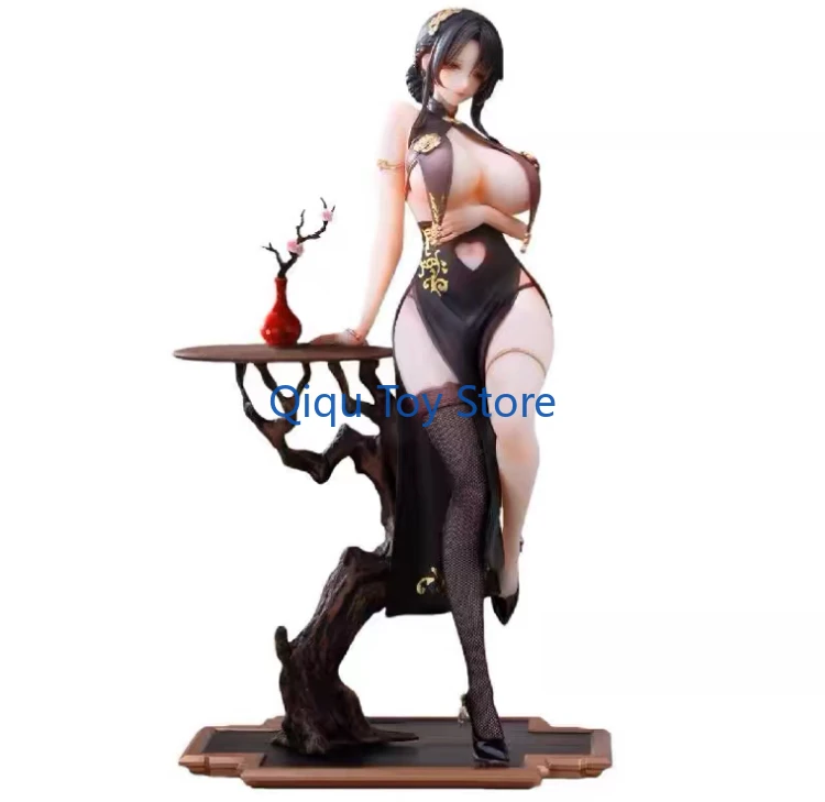 

Eye-catching plush shawl, warm lacquer cheongsam, Feng Laiyi hand-mand