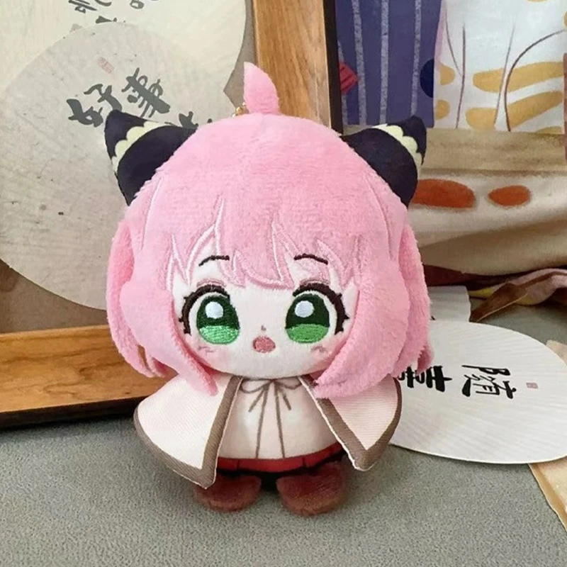

10cm Spy X Family Anya Forger Plush Figure Doll Soft Stuffed Cotton Doll Toys Keychain Charm Bag Decor Cute Anime Merch