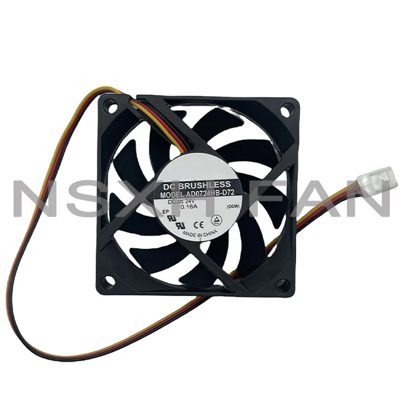 

New Fan For AD0724HB-D72 7015 24V 0.16A 7CM 3-wire Alarm Cooling Fan 70X70X15mm