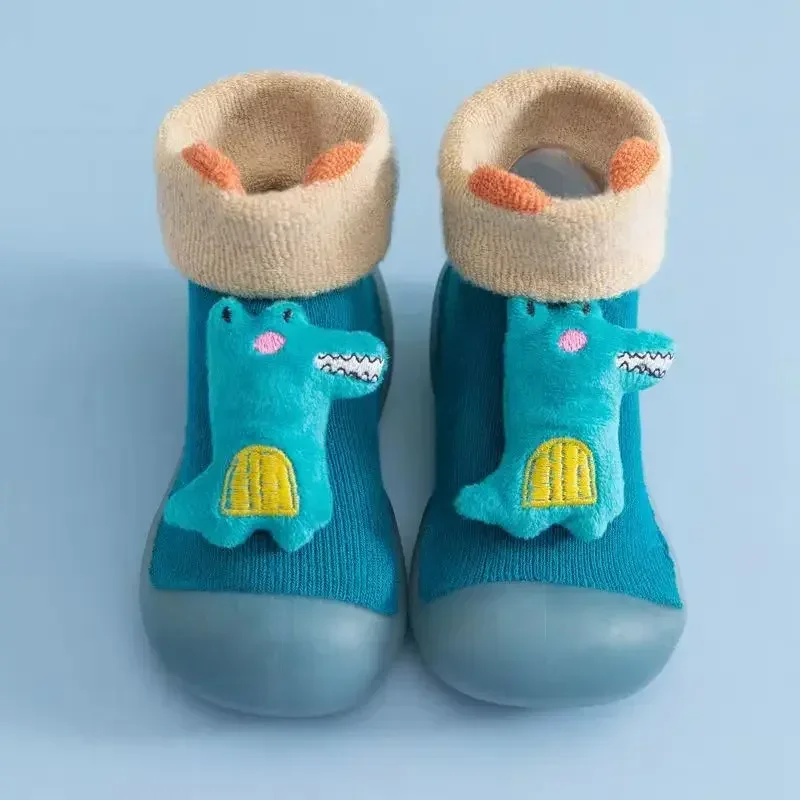 New High-top Baby Padded Non-slip High Top Autumn and Winter Socks Floor Shoes Soft Sole Walking Shoes for Boys and Girls