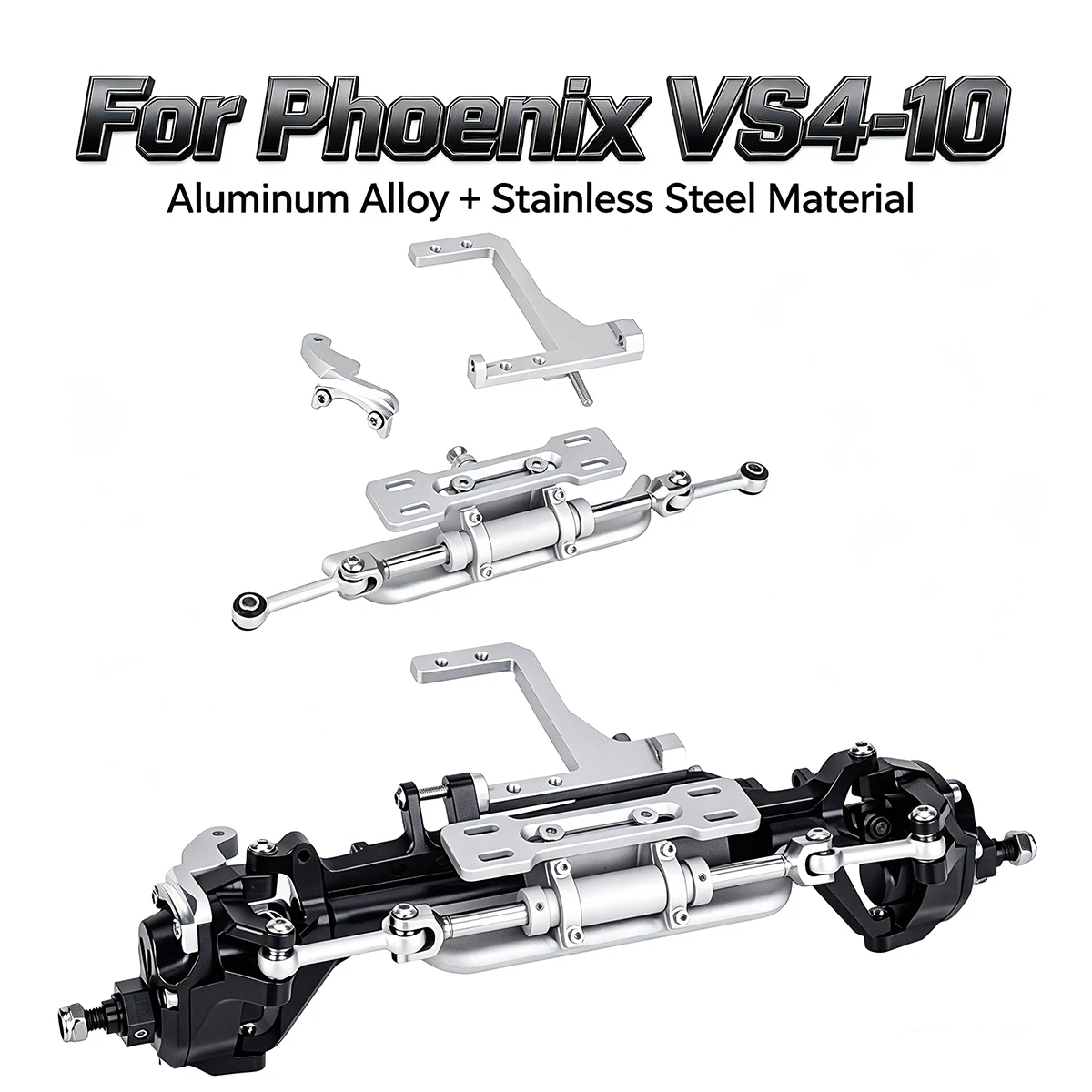 Servo Mount with Hydraulic Steering Cylinder Kit for Vanquish VS4-10 Portal Axle 1/10 RC Crawler – Direct Fit Upgrade