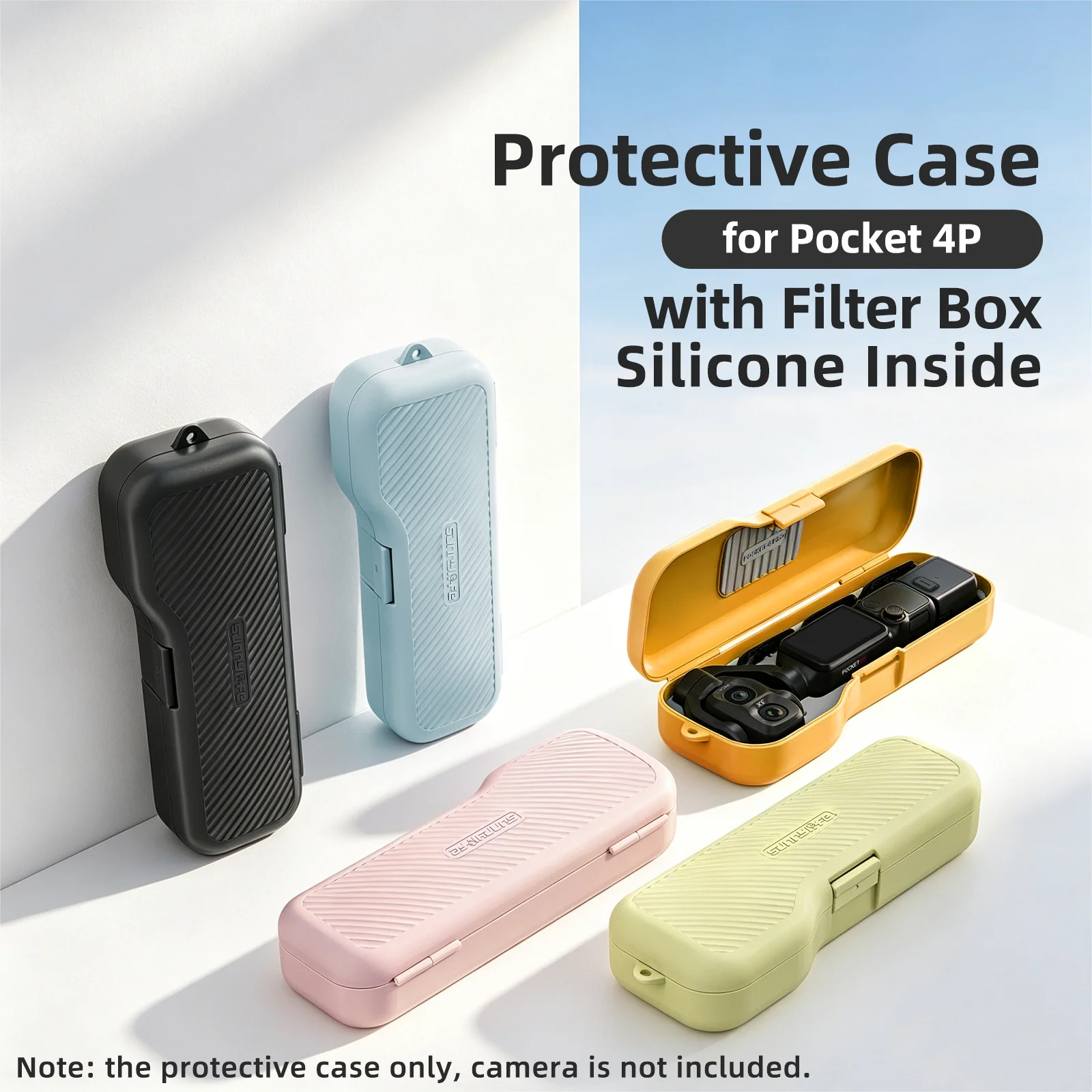 for DJI Osmo Pocket 4Pro Camera and Filter Storage Box Integrated All Inclusive Shock‑Absorbing Flip‑Cover Protective Case