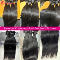 18 20 22 24 Inch Straight Bundles Human Hair 12A Raw Human Hair Bundles Brazilian Hair Bundles Natural Black Human Hair Bundle 4