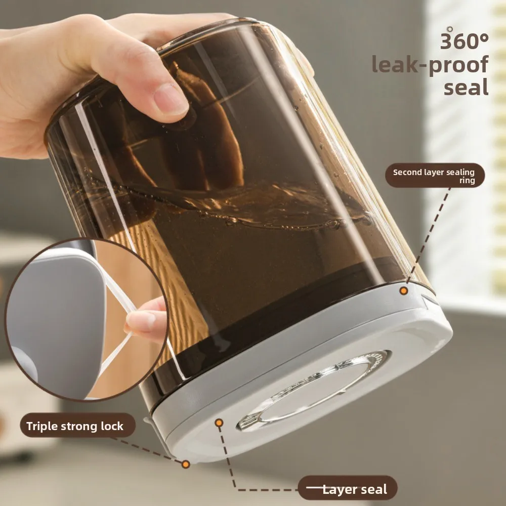 Coffee Bean Can Milk Powder Jar Box with Scraper Spoon 800ml/1300ml/1800ml Food Sealed Box Reusable Food Grade