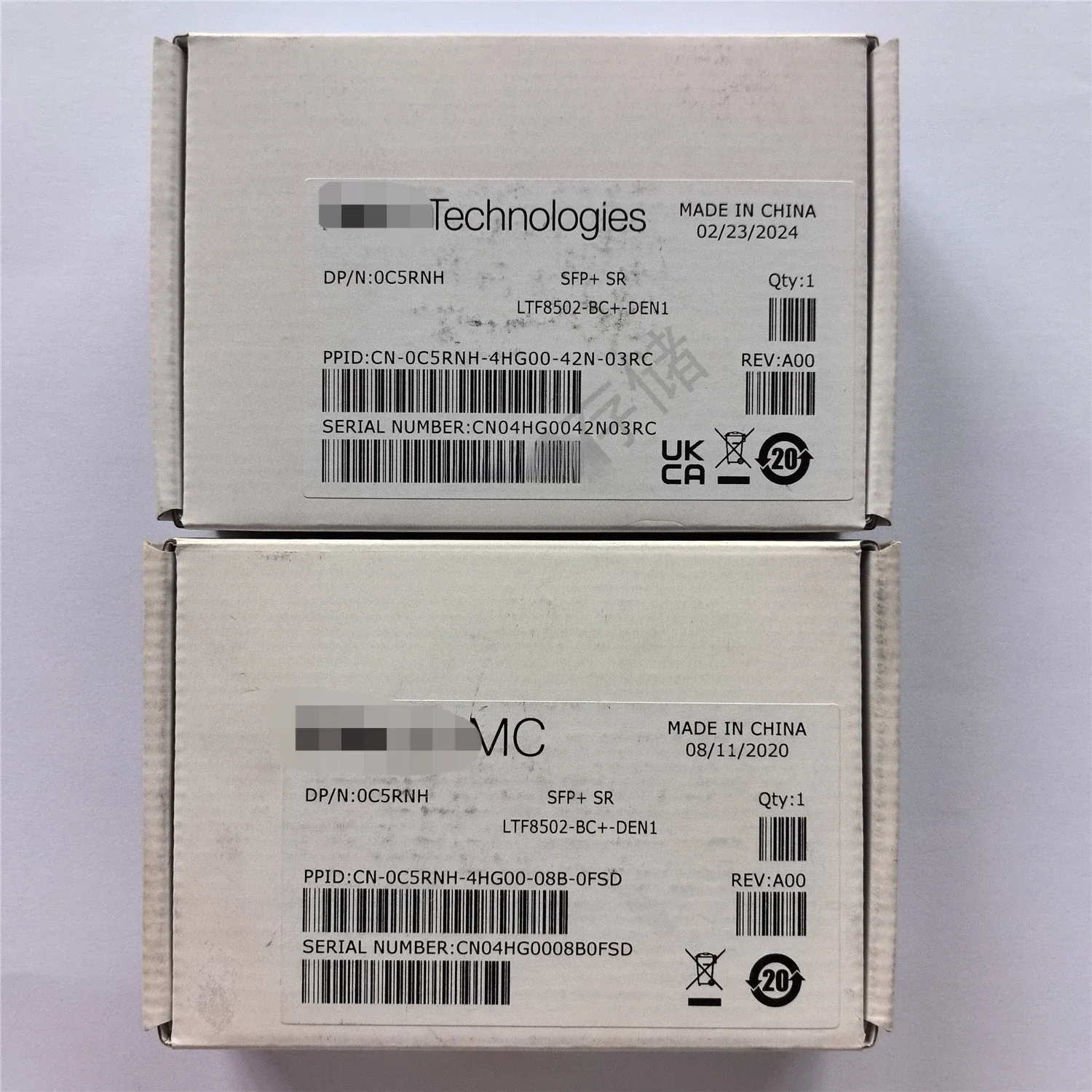 

For Dell SFP + SR 10 Mega Multi-mode EMC LTF8502-BC + -DEN1 Module 0C5RNH