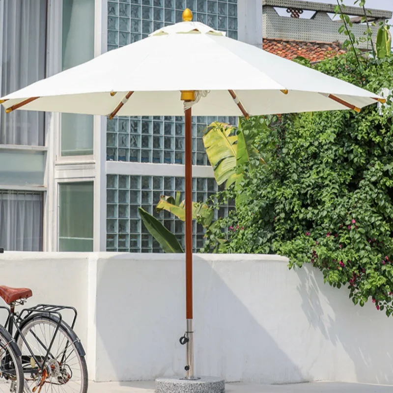 Outdoor sun umbrella with central pillar umbrella, villa terrace, courtyard store, café, milk tea shop, commercial outdoor large