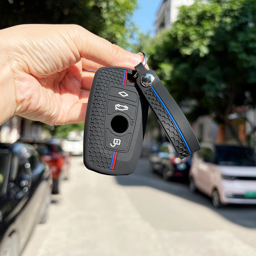 For BMW Case F FEM F30 F31 F32 F34 F20 F21 F10 F40 3 5 7 Series E90 E92 E93 X5 Soft Silicone Protect Key Cover Car Accessories