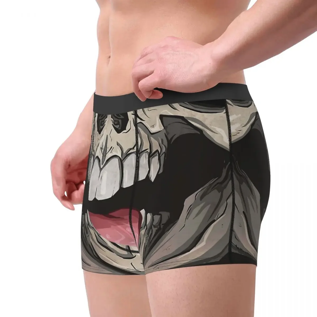 Mad Skull Mask Underpants Breathbale Panties Male Underwear Print Shorts Boxer Briefs