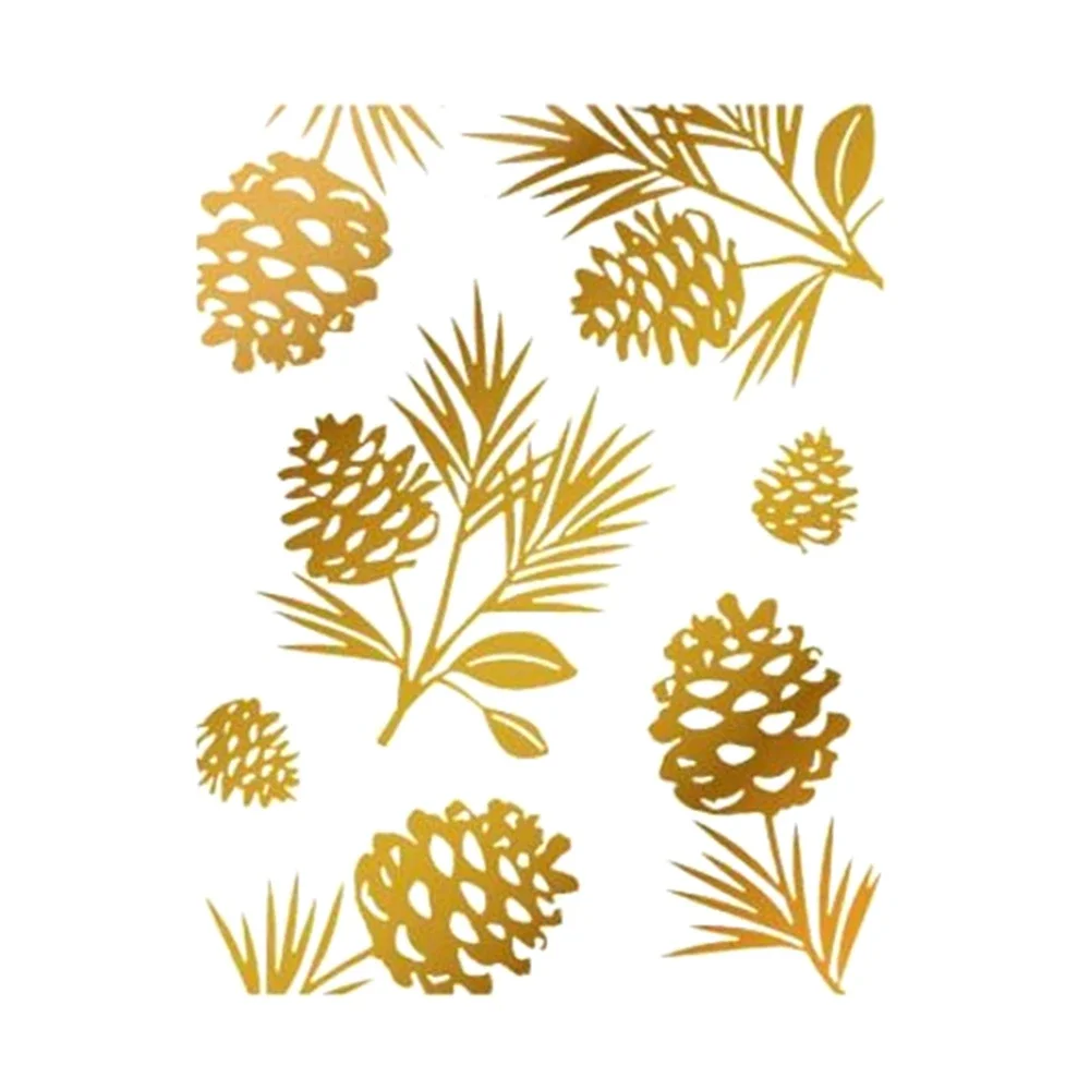 New 2024 Winter Pine Hot Foil Plate Cutting Dies Christmas Scrapbooking for Paper Making Frames Card Craft no Stamps