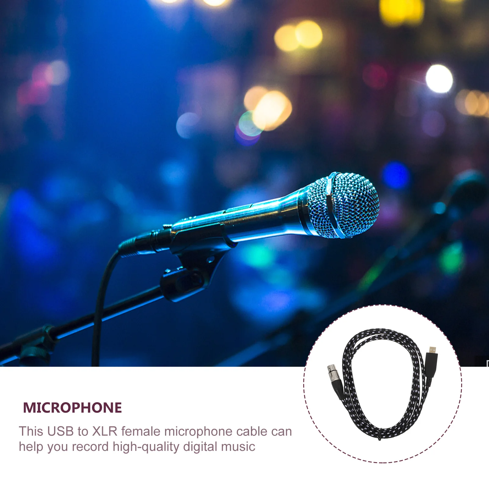

USB to XLR Recording Cable Copper Gold Plated Audio Connection Wire Microphone Cable Built-in Chip Plug Play