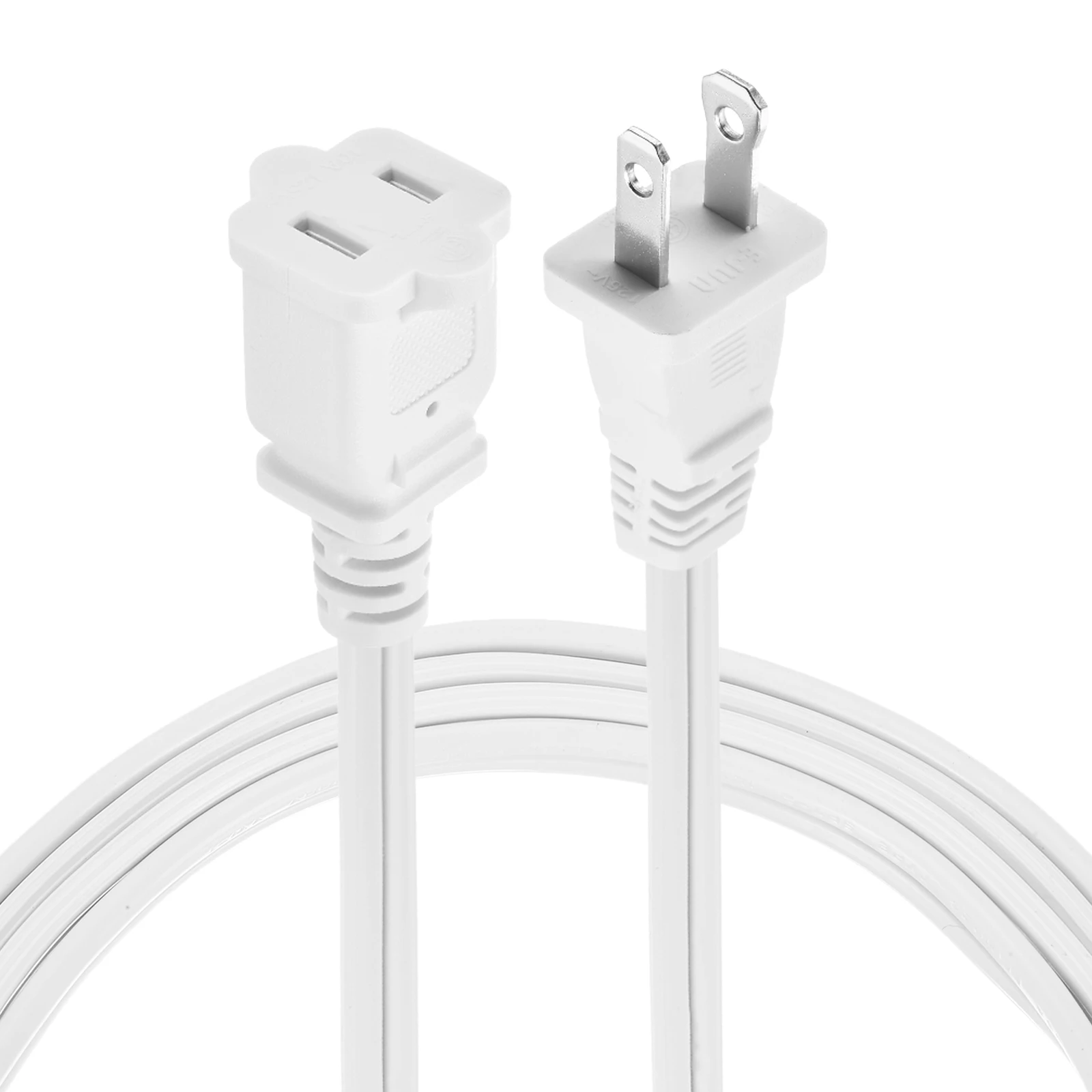 

5Pcs 1/1.5/2/3/4.5/6Meters Extension Cord SPT-2 18AWG ETL Listed 2 Prong Power Wire Female/Male Low-Profile Plug for Lamp TV