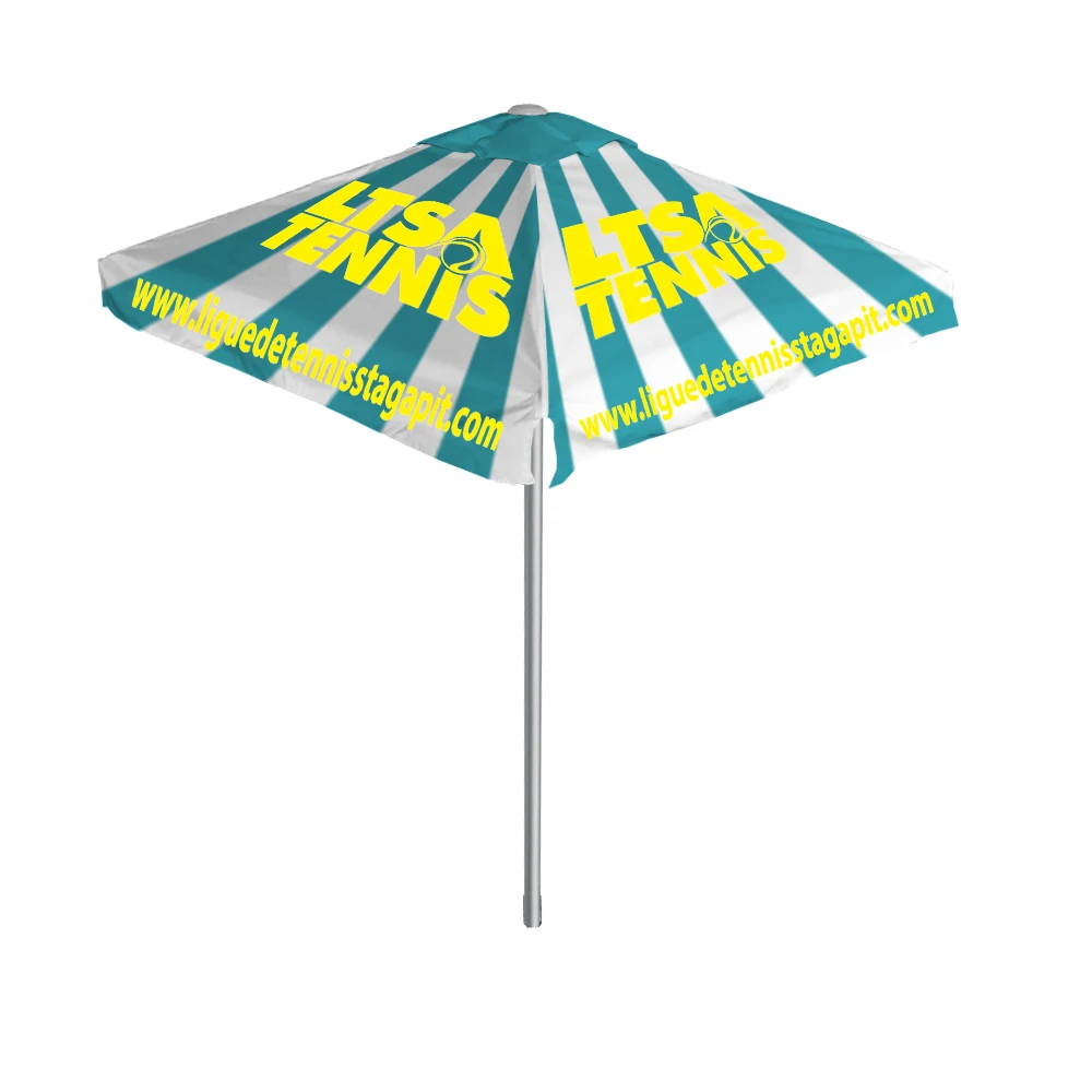 High Quality Custom Print Anti-UV Outdoor Beach Umbrella Big Sun Umbrella For Promotions Display Accessories