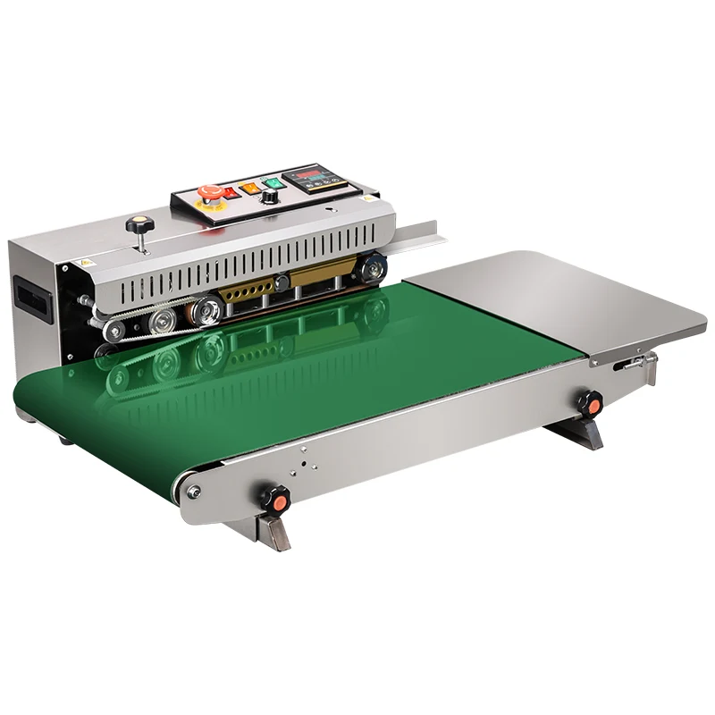 Horizontal Plastic Film Bags Heat Sealing Machine Continuous Band Sealer Machine Plastic Bag Sealer