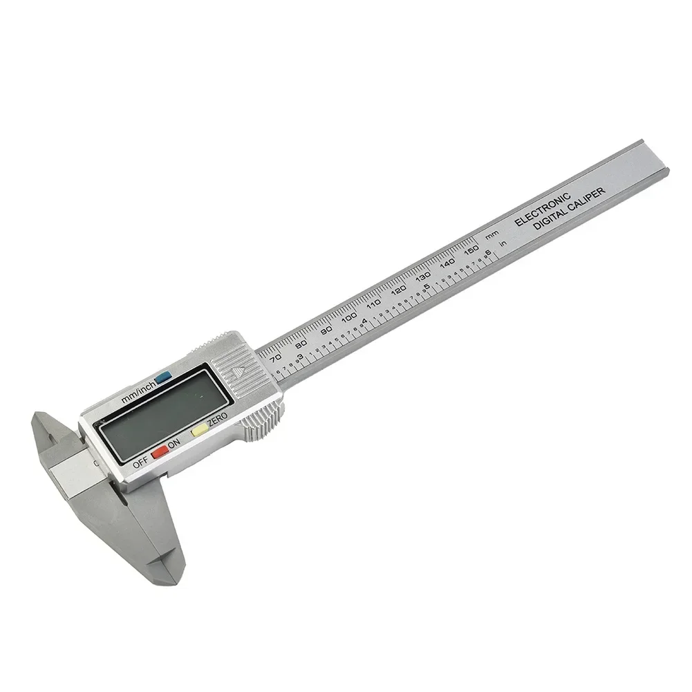 1 * calibrador electrónico de regla, calibre de 0 ~ 150mm/0 ~ 6 pulgadas, micrómetro LCD de plástico ± 0,2mm 0 ~ 150mm/0 ~ 6 pulgadas 0,1mm/0,01 pulgadas