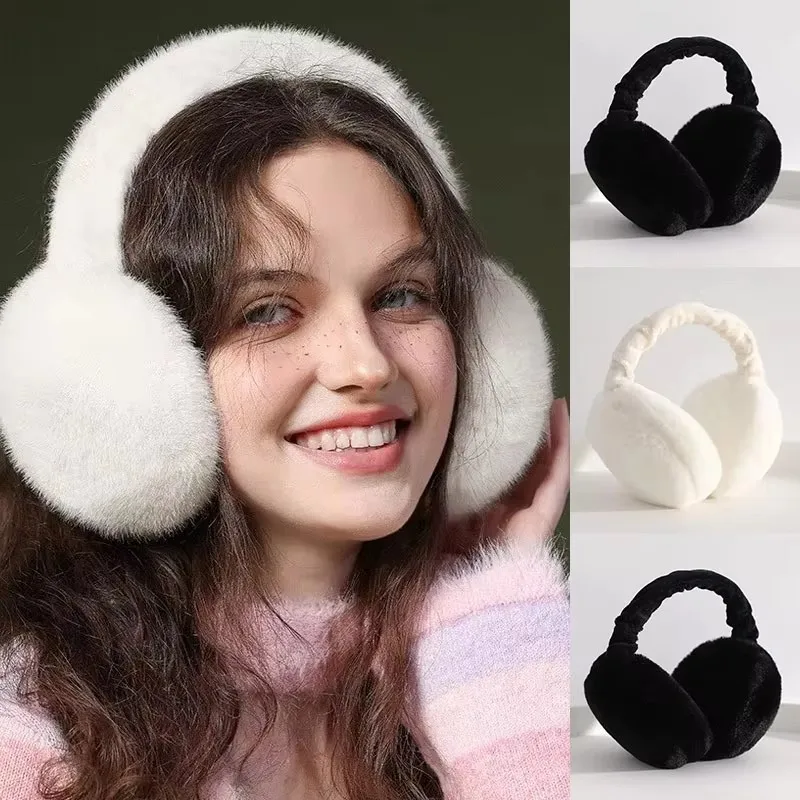 1/3/6/9pc Soft Plush Ear Warmer Winter Warm for Women Men Fashion Solid Color Earflap Outdoor Cold Protection EarMuffs Ear Cover