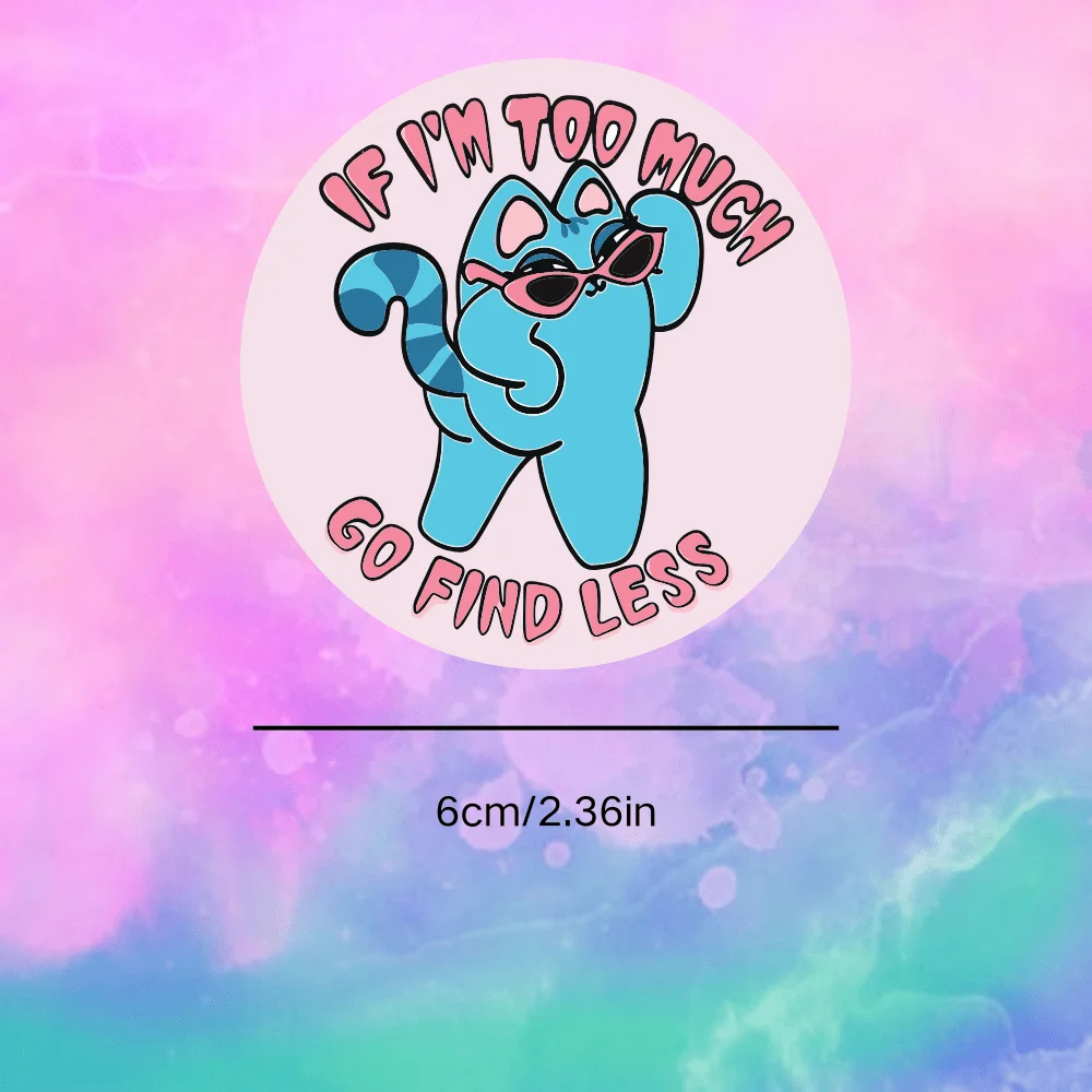 Y2K Aesthetic Sassy Cat Sticker Confidence Quote Waterproof Laptop Cup Decal
