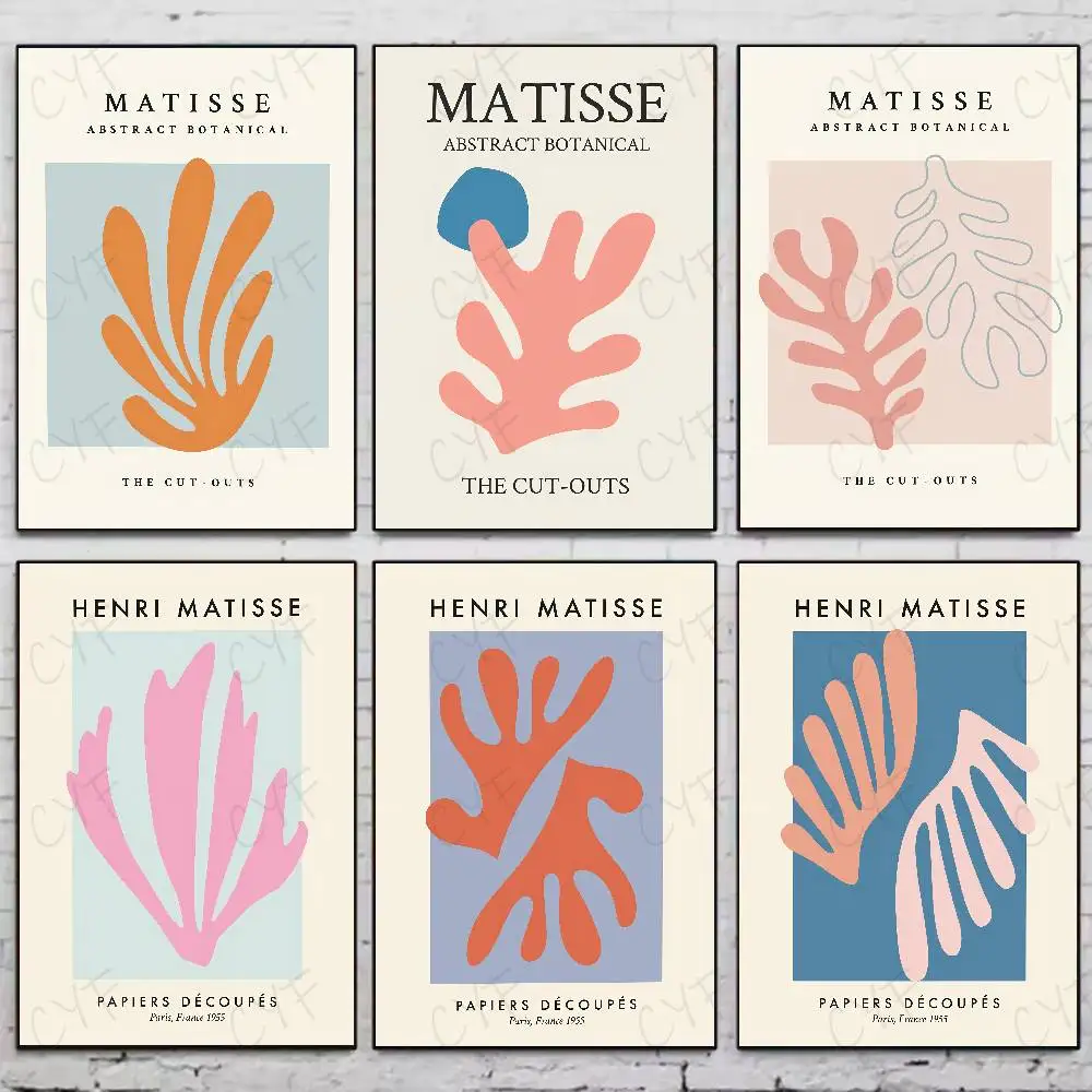 

Nordic H-Henri Matisse Line Ins Poster Home Living Bed Room Bar Hallway Sticky Wall Art Printing Waterproof Aesthetic Decor