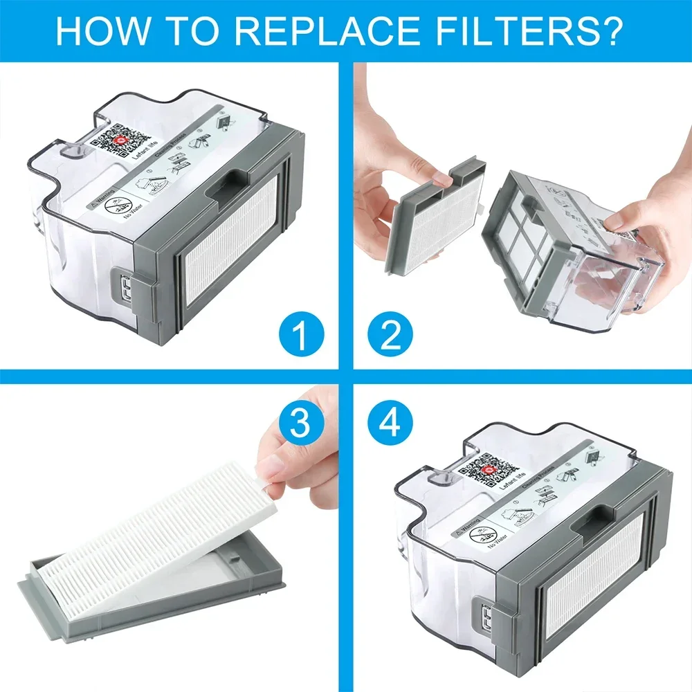 HEPA-Filter Seitenbürste für Lefant M210 M210S M210B M213 Roboter Staubsauger Teile Zubehör für OKP K3