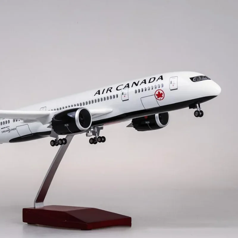 

47CM 1/130 Scale Airplane Boeing B787 Dreamliner Aircraft Canada Airlines Model W Light & Wheel Diecast Plastic Resin Plane Toys