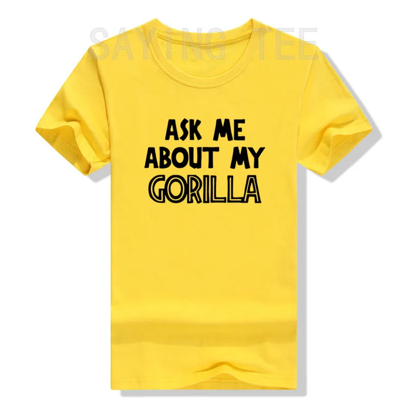 Fragen Sie mich nach meinem Gorilla-T-Shirt für Männer und Jungen, lustiges Retro-Dschungel-Affen-Loose-Top, Persönlichkeits-T-Shirt aus weicher Baumwolle, originelles Geschenk – Detail 15