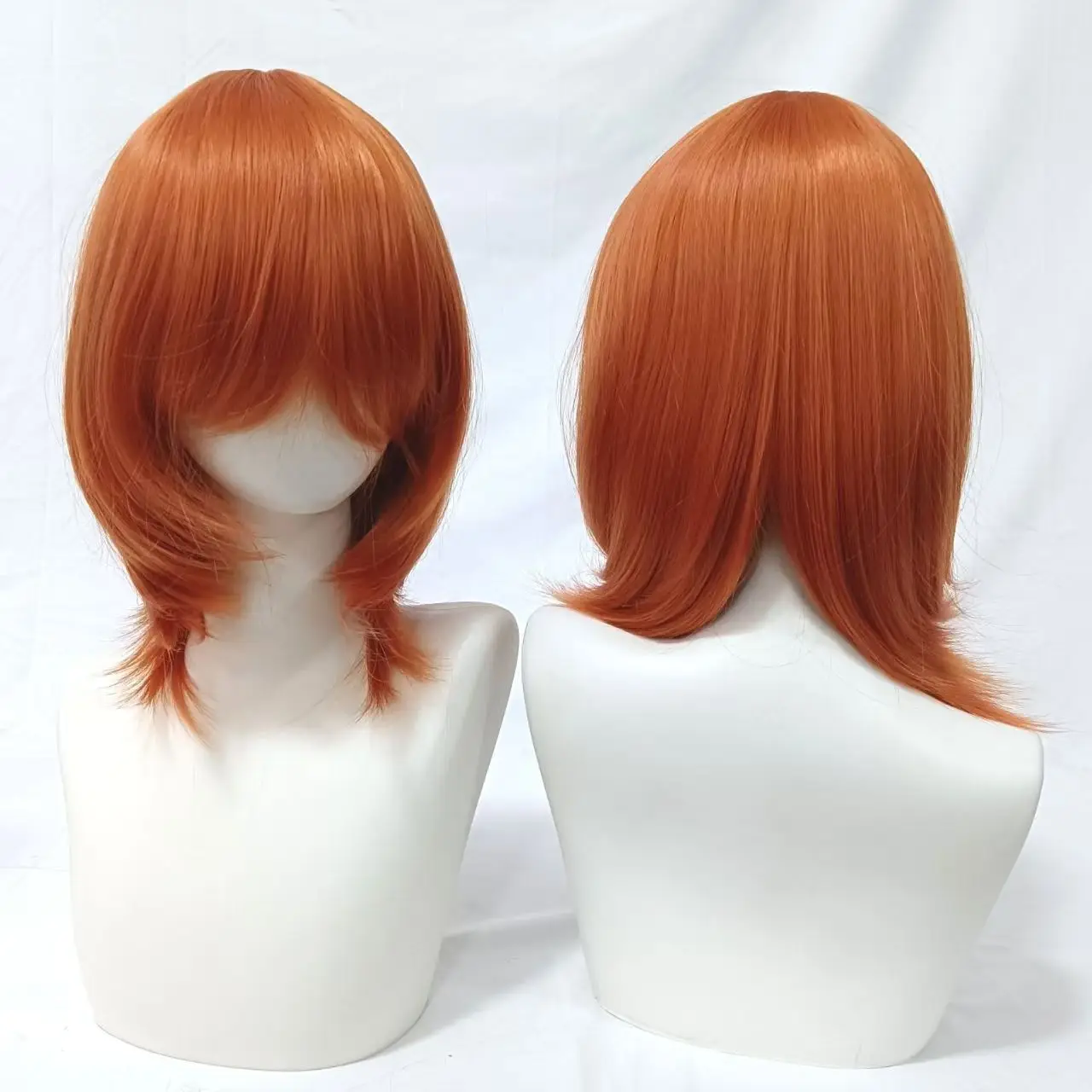 Peruca para prática de estilo de 30 cm para iniciantes |   Estremidades e franja viradas versáteis para cosplay Newbies