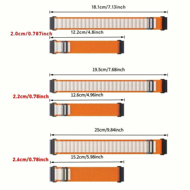 Quick Release Nylon Alpine Sports Loop for Garmin Fenix 7/7X/6/6X/5/5X For Forerunner 965/955/935/745 20/22/26mm Iron Buckle
