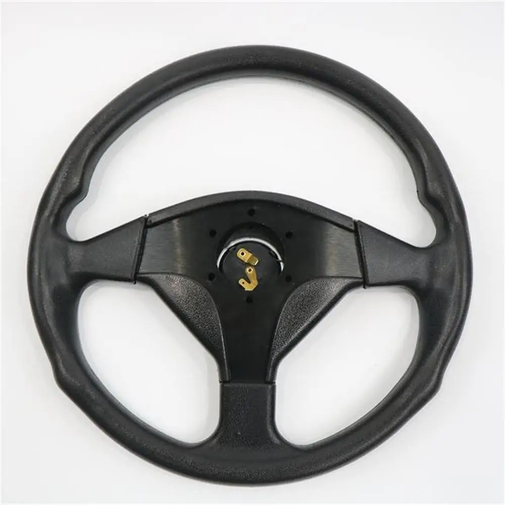 Car steering wheel black horn cover woven wire 350MM 14 inch PU racing game racing car JDM SIM