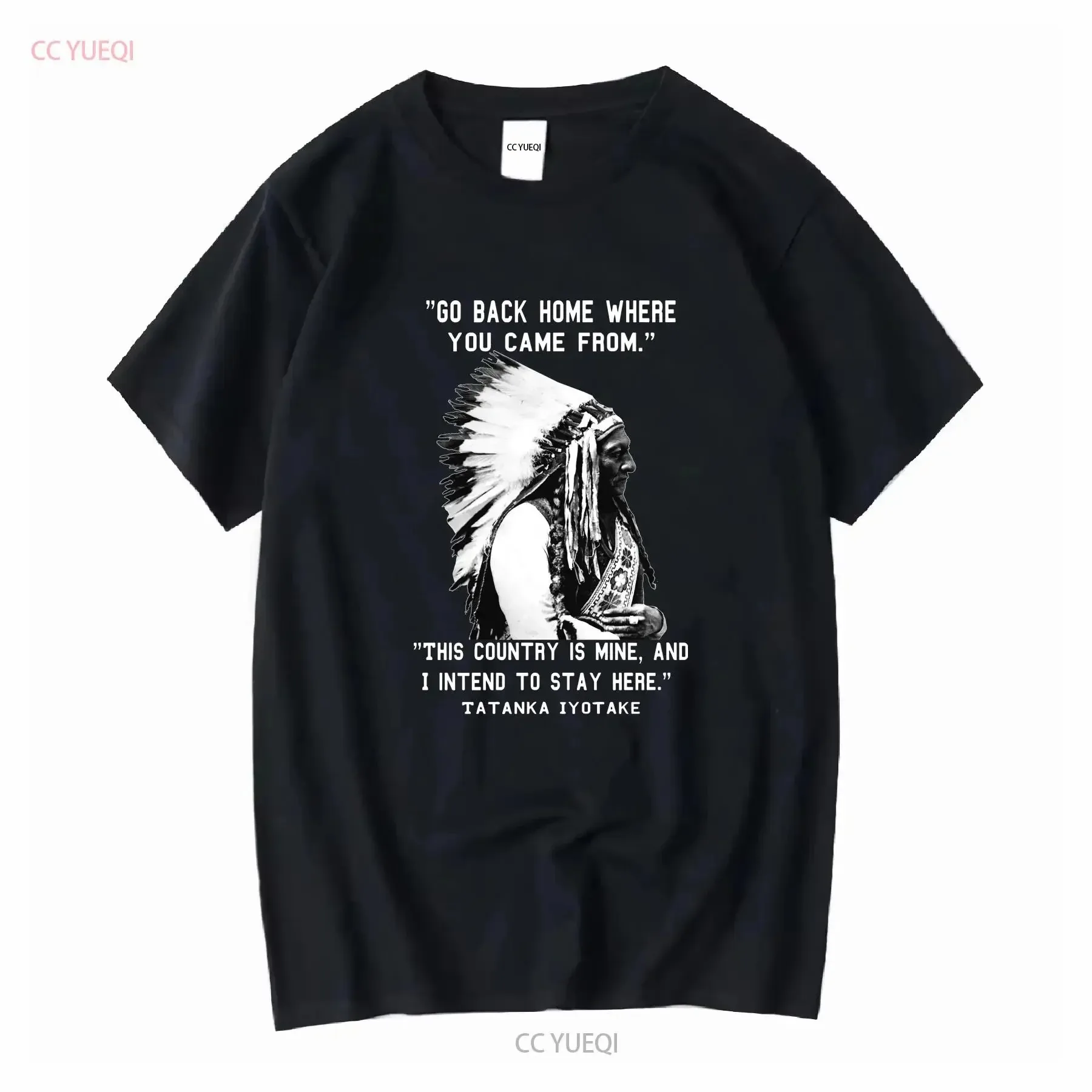 

I Stand With Sitting Bull T Shirt vintage Washed Slightly Casual streetwear Soft Stretched homme Top For Everyday Wear fashion