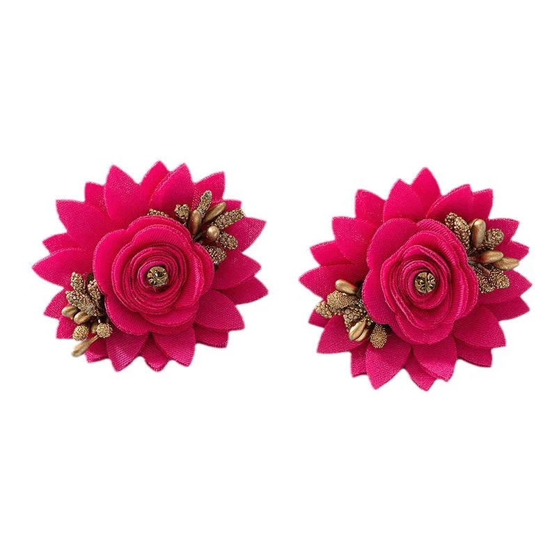 Multicolor Flower Earrings for Women Simple Fashion Ear Jewelry Accessories Hot Sale Party Gift 2024 New Style