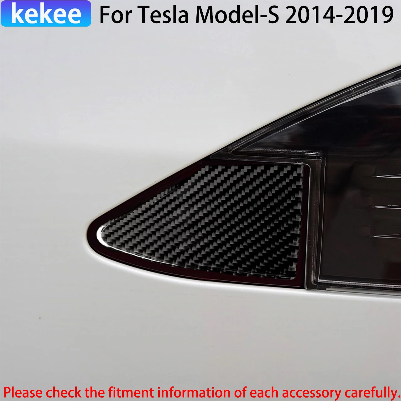 

For Tesla Model S 2014-2019 Carbon Fiber Exterior Charging Port Cover Sticker Interior Car Accessories Decoration Auto Trim