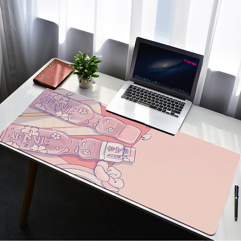 Large Pinkillustration Mouse Pad Waterproof Desktop Oil-proof Non-slip Desk Mat  Gaming Accessories Pad Gaming Mouse Mat CSGO